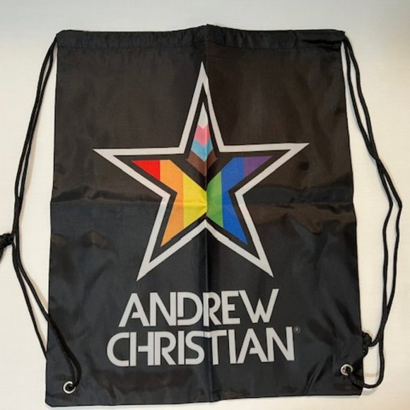 AC - Progress Pride  Drawstring Back Pack - Black/Pride Color (706) - Picture 1 of 4